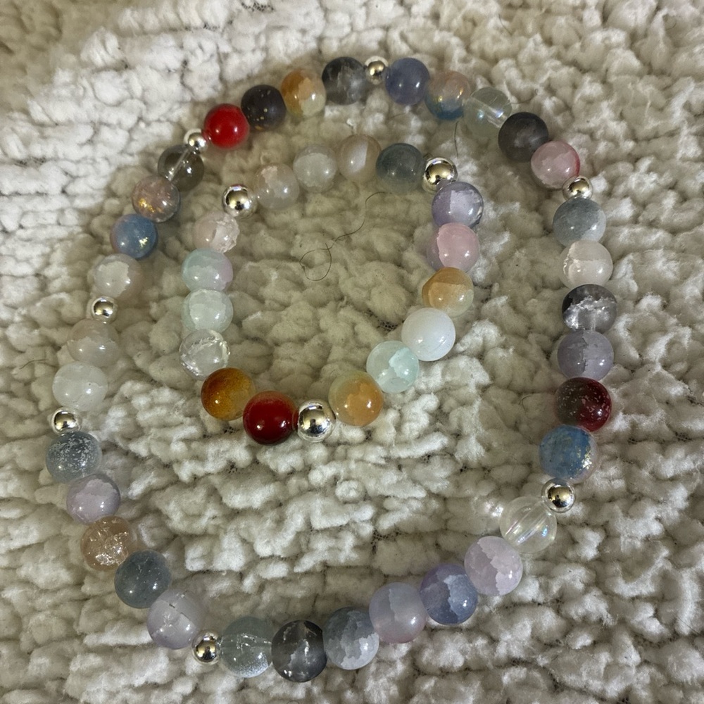 Elegant Multicolor Beaded Bracelet Set